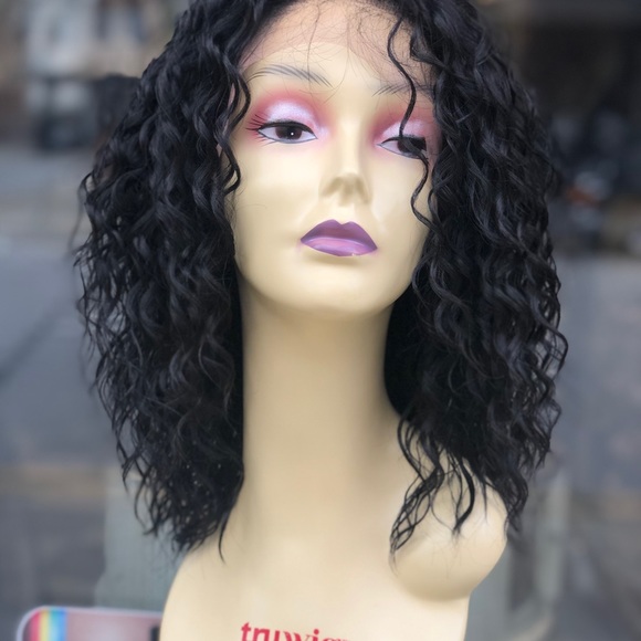 Black curly Freepart Wig 2020 beautiful curly